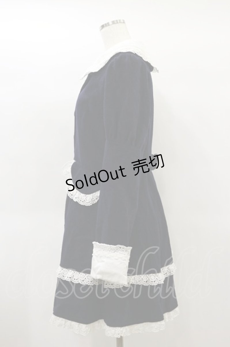 画像3: metamorphose / トーションレースコート Free ネイビー H-25-01-20-058-ME-CO-NS-ZH (3)