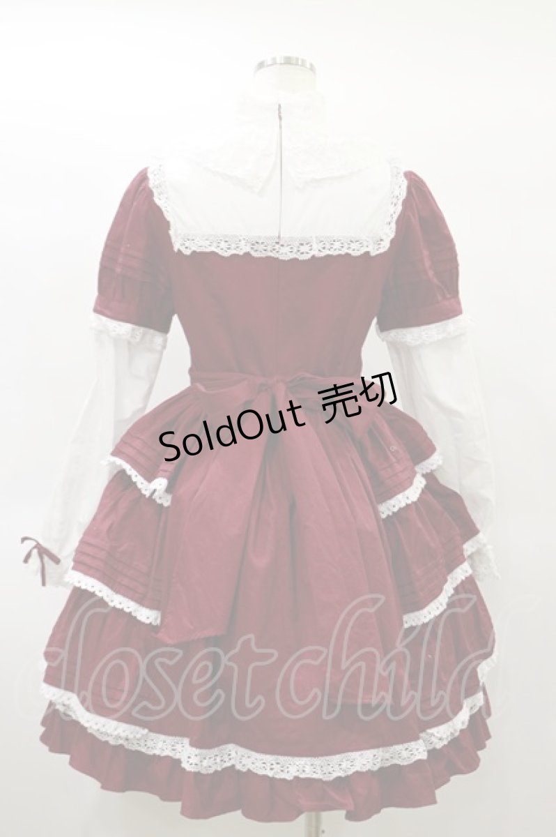 画像2: Angelic Pretty / 立ち襟ワンピース Free ボルドー H-25-01-20-068-AP-OP-NS-ZH (2)