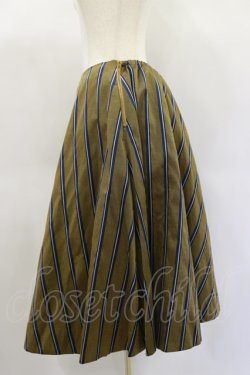 画像3: Jane Marple / Regimental stripe circular skirt  ocher H-25-01-20-1042-JM-SK-KB-ZT411