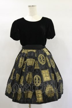 画像1: Jane Marple / チェスベルベットのミニドレス  ブラック H-25-01-20-1056-JM-OP-KB-ZT084