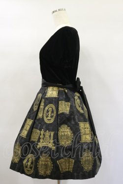 画像3: Jane Marple / チェスベルベットのミニドレス  ブラック H-25-01-20-1056-JM-OP-KB-ZT084