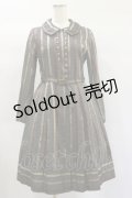 Jane Marple Dans Le Salon / カラーストライプダブルボタンワンピース  グレー H-25-01-20-1063-JM-OP-KB-ZH