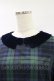 画像4: Jane Marple Dans Le Salon / メモリアルチェックベルベットカラードレス  グリーン×ネイビーチェック H-25-01-20-1073-JM-OP-KB-ZT084 (4)