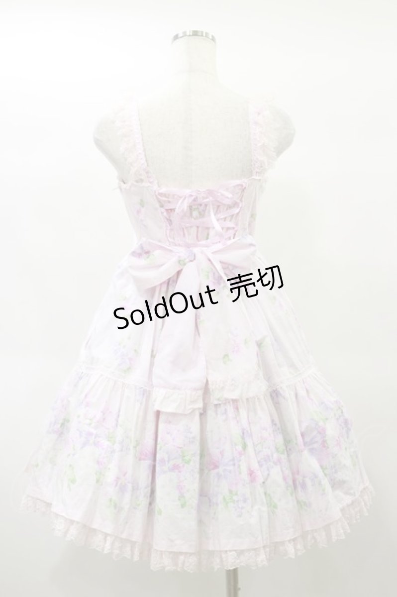 画像2: Angelic Pretty / Sugar Pansyティアードジャンパースカート Free ピンク H-25-01-20-077-AP-OP-NS-ZH (2)