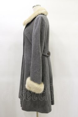 画像3: Jane Marple / ソフトメルトンのロイヤルコート  ミックスグレー×ベージュファー H-25-01-20-2011-JM-CO-KB-ZT-C036