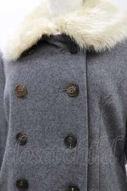 画像4: Jane Marple / ソフトメルトンのロイヤルコート  ミックスグレー×ベージュファー H-25-01-20-2011-JM-CO-KB-ZT-C036