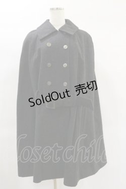 画像1: Jane Marple Dans Le Salon / ダブルボタンマントコート  グレー H-25-01-20-2012-JM-CO-KB-ZT-C042