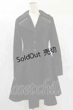 画像1: ATELIER BOZ / ジルベールミニウールコート  ブラック H-25-01-20-2017-EL-CO-KB-ZH