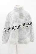 NieR Clothing / 防寒中綿入りキルティングハイネックファーコート  グレー H-25-01-20-2022-PU-CO-KB-ZT-C009