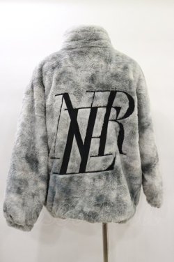 画像2: NieR Clothing / 防寒中綿入りキルティングハイネックファーコート  グレー H-25-01-20-2022-PU-CO-KB-ZT-C009