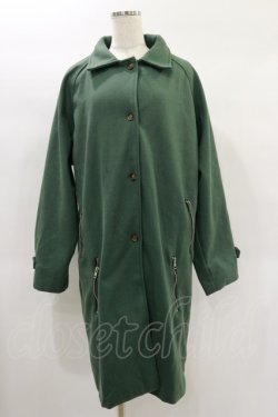 画像1: NieR Clothing / ジェンダーレス4POCKET LONG COAT  グリーン H-25-01-20-2023-PU-CO-KB-C046