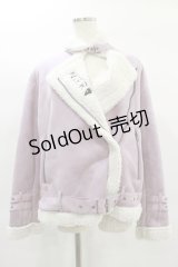 NieR Clothing / 防寒2WAYボアムートンコート  くすみピンク H-25-01-20-2025-PU-CO-KB-ZT-C031