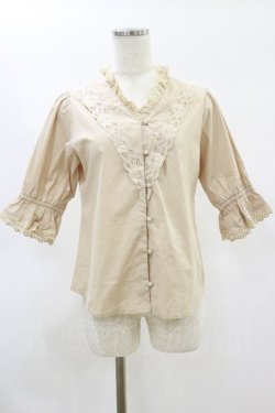 画像1: an another angelus / ローズカットワークレース使いブラウス Free PINK BEIGE H-25-01-20-018-CA-BL-NS-ZH