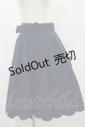 an another angelus / 裾スカラップデニムフレアースカート Free INDIGO H-25-01-20-045-CA-SK-NS-ZH