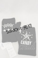 Candy Stripper / フィンガーレスグローブ  黒 H-25-01-21-008-PU-ZA-KB-ZH