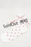 MILK / Babyソックス  ホワイト×レッド H-25-01-21-013-ML-ZA-KB-ZH