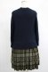 画像3: Jane Marple Dans Le Salon / ニットとTartan checkのトロンプルイユドレス  ネイビー×カーキ H-25-01-21-1027-JM-OP-KB-ZT084 (3)