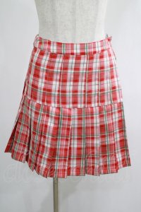 Candy Stripper / CHECK PLEATS MINI SKIRT S レッド H-25-01-21-1041-PU-SK-KB-ZH