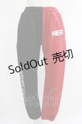 NieR Clothing / TWO-TONE SWEAT PANTS  黒×赤 H-25-01-21-1047-PU-PA-KB-ZH