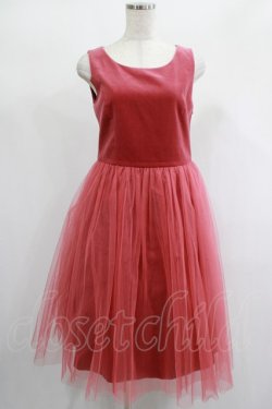 画像1: Jane Marple / 別珍チュチュドレス  ピンク H-25-01-21-1016-JM-OP-KB-ZT083