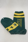 Candy Stripper / YENER RIB SOX  グリーン H-25-01-21-026-PU-ZA-KB-ZH