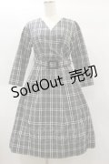 MILK / Lunaワンピース  モノトーンtartan H-25-01-22-049-ML-OP-KB-ZH
