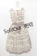 Jane Marple / Royal chocolateのスクエアドレス  アイボリー×ボルドー H-25-01-22-060-JM-OP-KB-ZH