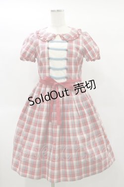 画像1: Emily Temple cute / Tin Tartanワンピース  レッド H-25-01-22-067-ET-OP-KB-ZH