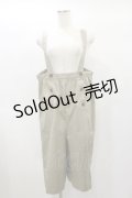 Jane Marple / コットンバーバリーのサロペットパンツ  グレージュ H-25-01-22-019-JM-PA-KB-ZH