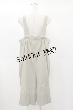 画像2: Jane Marple / コットンバーバリーのサロペットパンツ  グレージュ H-25-01-22-019-JM-PA-KB-ZH