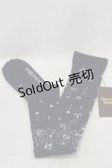 Innocent World / 星と星座のラメオーバーニー  ネイビー/シルバー H-25-01-23-091-IW-ZA-NS-ZH