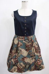 Jane Marple / フェアリーテイルBOOKビスチェドレス  ネイビー H-25-01-23-3010-JM-OP-KB-ZT084