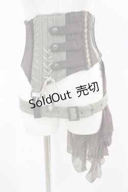 画像1: Rozen Kavalier / 2Wayベルト付コルセット  茶×カーキ H-25-01-24-1010-OO-ZA-KB-ZH