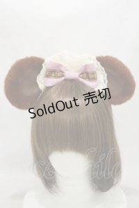 Angelic Pretty / Bear’s Chocolaterieカフェカチューシャ  ブラウン/ピンク H-25-01-25-007-AP-AC-NS-ZH
