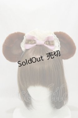 画像1: Angelic Pretty / Bear’s Chocolaterieカフェカチューシャ  ブラウン/ピンク H-25-01-25-007-AP-AC-NS-ZH