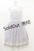 axes femme POETIQUE / パルティシオン柄ワンピース M ラベンダー H-25-01-25-077-AX-OP-NS-ZH