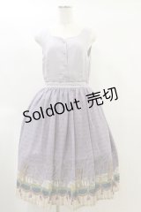 axes femme POETIQUE / パルティシオン柄ワンピース M ラベンダー H-25-01-25-077-AX-OP-NS-ZH