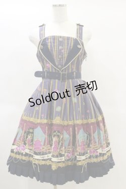 画像1: metamorphose / 幻想ノ王国襟付きジャンパースカート Free ネイビー H-25-01-25-081-ME-OP-NS-ZH