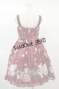 画像2: Angelic Pretty / Travelくまちゃんベルトジャンパースカート Free ワイン H-25-01-25-085-AP-OP-NS-ZH
