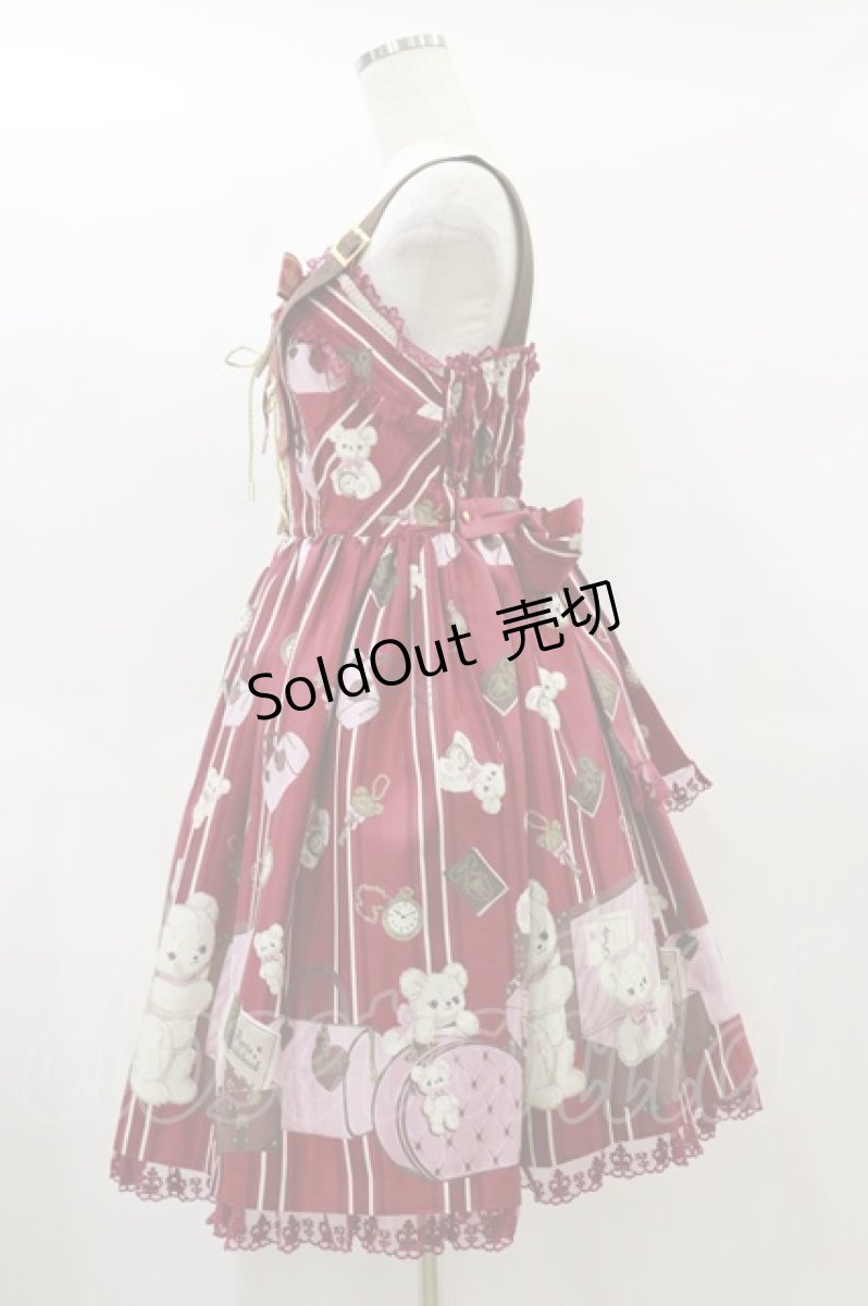 画像3: Angelic Pretty / Travelくまちゃんベルトジャンパースカート Free ワイン H-25-01-25-085-AP-OP-NS-ZH (3)