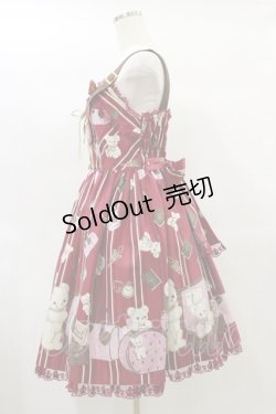 画像3: Angelic Pretty / Travelくまちゃんベルトジャンパースカート Free ワイン H-25-01-25-085-AP-OP-NS-ZH