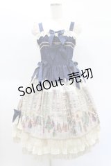 BABY,THE STARS SHINE BRIGHT / 星すむ今宵のトロイメライ柄ロングフリルジャンパースカート Free ネイビー H-25-01-25-1040-BA-OP-NS-ZH