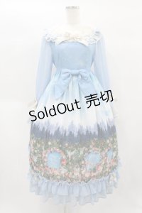 BABY,THE STARS SHINE BRIGHT / 月夜の森の AURORA Soiree柄ワンピース Free サックス H-25-01-25-1056-BA-OP-NS-ZH