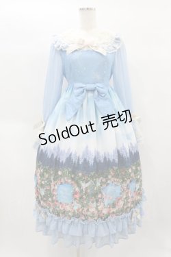 画像1: BABY,THE STARS SHINE BRIGHT / 月夜の森の AURORA Soiree柄ワンピース Free サックス H-25-01-25-1056-BA-OP-NS-ZH