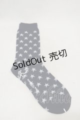 WONDERFUL WORLD / 星柄ソックス  ネイビー H-25-01-25-028-LO-ZA-NS-ZH