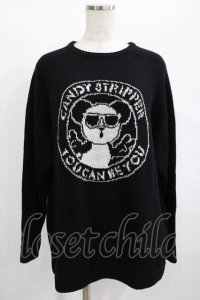 Candy Stripper / YOU CAN BE YOU PEPE KNIT  2 黒 H-25-01-26-050-PU-TO-KB-ZT044