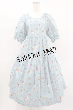 画像1: PINK HOUSE / ピーターラビット柄ミディ丈ワンピース  サックス H-25-01-26-1043-LO-OP-NS-ZH