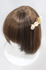 JESUS DIAMANTE / スペシャル王冠バレッタ  ゴールド/クリア H-25-01-26-1020-JE-AC-NS-ZH