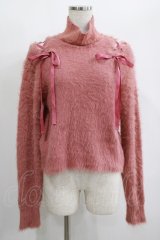 EATME / ショルダーレースアップニット Free ピンク H-25-01-27-043-LO-TO-NS-ZH