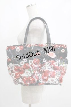 画像1: BABY,THE STARS SHINE BRIGHT / チェリーランデヴー〜BABY CHERRY の恋の始まり〜柄トートBag  ブラック H-25-01-27-048-BA-BG-NS-ZH